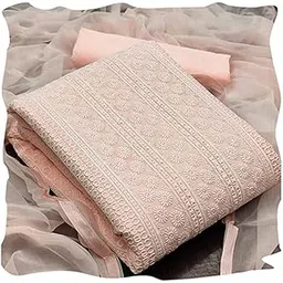 swarnganga tex SWARNGANGA Hot Releases Women's Chiffon Embroidery Lucknowi Chikankari Work Unstitched Salwar Suit Dress Material Free Size Multi Color-picture-20