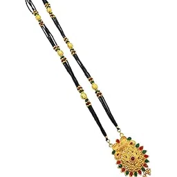 swaroop designer Big Pendal Mangalsutra Bridal Heavy mangalutra Long Mangalsutra 36 Inch Long Chain-picture-15