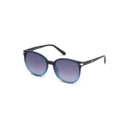 Swarovski Blue Oval Sunglasses for Women-picture-25