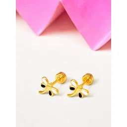 SWASHAA Girls Stainless steel18K Gold Plated Contemporary Studs Earrings-picture-22