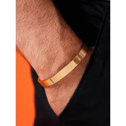 SWASHAA Men Ian Stainless Steel Gold-Plated Kada Bracelet-picture-25