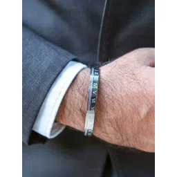 SWASHAA Men Silver-Plated Kada Bracelet-picture-34