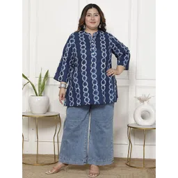 Swasti Floral Printed Pure Cotton Plus Size Kurti-picture-10