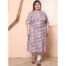 Swasti Floral Printed Straight Cotton Kurta-picture-25