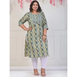Swasti Plus Size Abstract Printed Pure Cotton Kurta-picture-30
