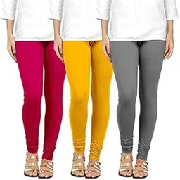 swastik stuffs Women's Cotton Lycra Leggings Combo Offer for Women | Leggings for Women | Leggings Combo Pack| Leggings Combo for Women Free Size (Free Size - Pack of 3)-picture-41
