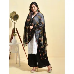 swatika Ethnic Motifs Embroidered Dupatta with Thread Work-picture-27