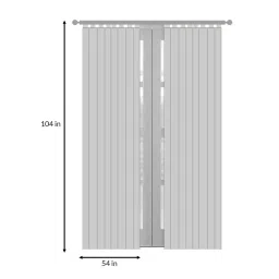 swayam Green Faux Silk Blackout 9 Feet Eyelet Curtain (Set of 2) image 3