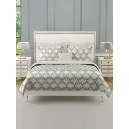 Swayam Ananda Beige Cotton 210 TC 130 GSM King Size Bedsheet With 2 Pillow Covers-picture-43