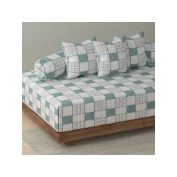 Swayam Ananda Blue Pure Cotton Geometric Diwan Set-picture-23