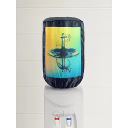 Swayam Black & Blue Cotton 20 Litre Water Dispenser Bottle Covers - Set of 1-picture-32
