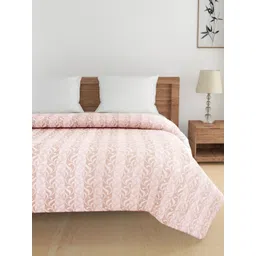 SWAYAM Brown & Pink Floral AC Room 150 GSM Double Bed Comforter-picture-10
