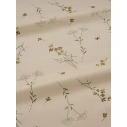 Swayam Brown Cotton Floral Single Bed Sheets 1 Pillow Cover image 5