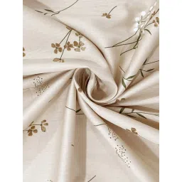 Swayam Brown Cotton Floral Single Bed Sheets 1 Pillow Cover image 4