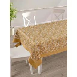 SWAYAM Brown Floral Cotton 4-Seater Table Cover-picture-15