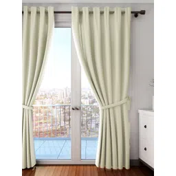 SWAYAM Cream-Coloured Single Blackout Long Door Curtain-picture-29