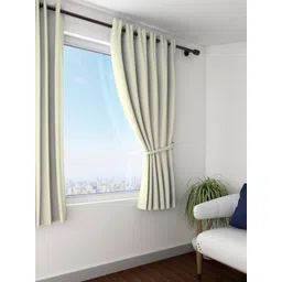 SWAYAM Cream-Coloured Single Blackout Window Curtain-picture-31