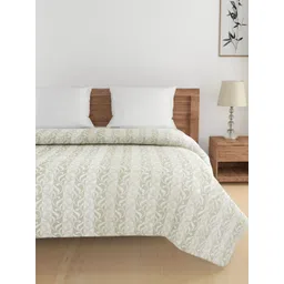 SWAYAM Green & White Floral AC Room 150 GSM Double Bed Comforter-picture-15