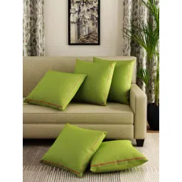 Swayam Green Cotton 40 cm x 40 cm Cushion Covers - Set of 5-picture-33