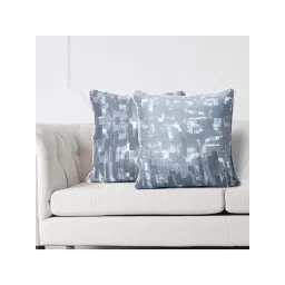 Swayam Grey & White Cotton 240 TC Cushion Covers - Set of 2-picture-27