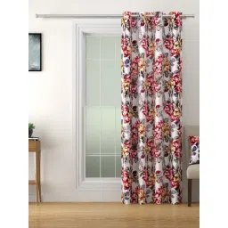 Swayam OMEGA Red & Grey Polyester 180 TC 330 GSM Door Curtain-picture-45