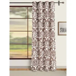 Swayam OMEGA White & Brown Polyester 180 TC 330 GSM Door Curtain-picture-45