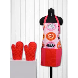 SWAYAM Orange and Pink Printed Kitchen Linen Set-picture-41