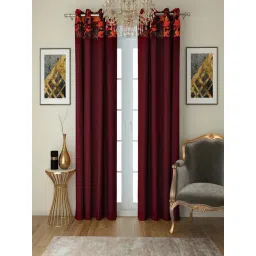 Swayam Premium Lining Eyelet Long Door Curtain - Single Piece (9 Ft)-picture-37