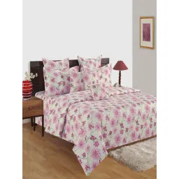 Swayam Printed Off White 160 TC Cotton Single Bedsheet with 2 Pillow Covers-picture-13