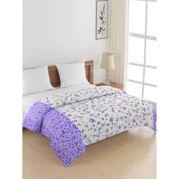 SWAYAM Purple & White Floral AC Room 150 GSM Double Bed Comforter-picture-30