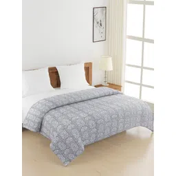 SWAYAM Purple & White Floral AC Room 150 GSM Double Bed Comforter-picture-35