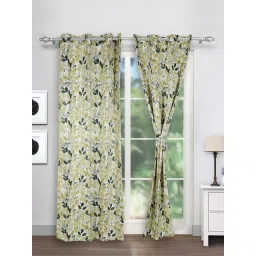 Swayam Sigma Floral Printed Eyelet Door Curtain - Single Piece (5 Ft) image 1