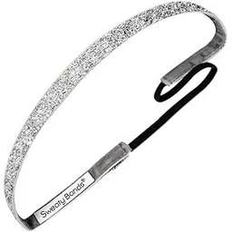 Sweaty Bands Viva Diva Headband, Silver Sparkle, 3/8-Inch-picture-12
