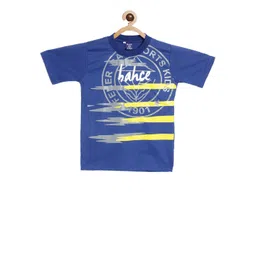 SWEET ANGEL Boys Blue Printed Round Neck Pure Cotton T-shirt-picture-16