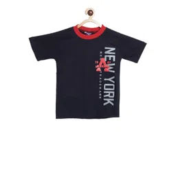 SWEET ANGEL Boys Navy Blue Printed Round Neck T-shirt-picture-55