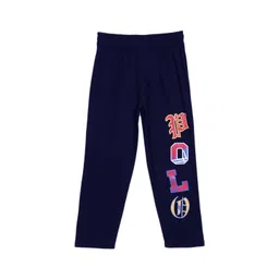 SWEET ANGEL Boys Navy Blue Printed Straight-Fit Track Pants-picture-21