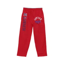 SWEET ANGEL Boys Red & White Solid Straight-Fit Track Pants-picture-25