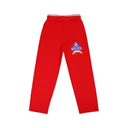 SWEET ANGEL Boys Red Solid Straight-Fit Track Pants-picture-19