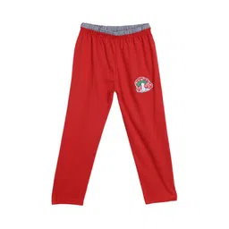 SWEET ANGEL Boys Red Straight Fit Solid Track Pants-picture-16