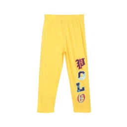 SWEET ANGEL Boys Yellow Solid Straight-Fit Track Pants-picture-46