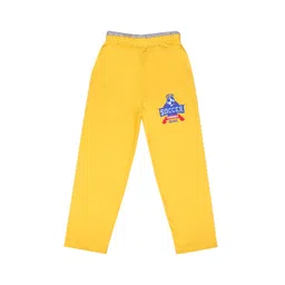 SWEET ANGEL Boys Yellow Solid Straight-Fit Track Pants-picture-17