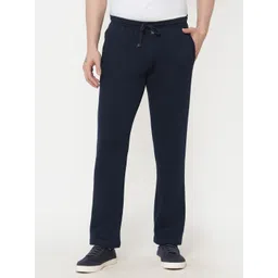 Men Solid Dark Blue Track Pants-image-26