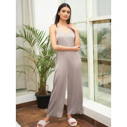 Sweet Dreams Beige Satin Jumpsuit-picture-13