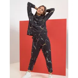Sweet Dreams Black Cotton Geometric Pyjama Set-picture-15