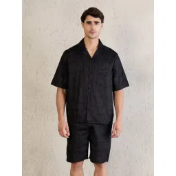 Sweet Dreams Black Cotton Geometric Shorts Set-picture-22