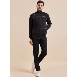 Sweet Dreams Black Geometric Printed Tracksuit image 1