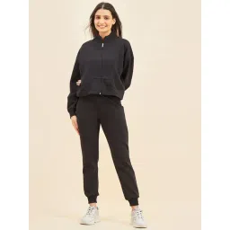Sweet Dreams Black Mock Collar Track Suit-picture-44