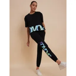 Sweet Dreams Black Printed Joggers Set-picture-30