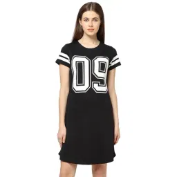 Sweet Dreams Black Printed Night Dress-picture-35