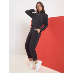 Sweet Dreams Black Regular Fit Solid Long Sleeves Tracksuit-picture-30